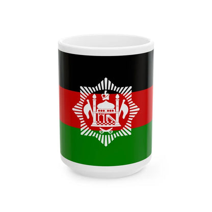 Flag of Afghanistan 1928 - White Coffee Mug-15oz-Go Mug Yourself