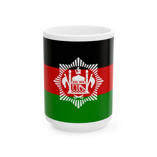 Flag of Afghanistan 1928 - White Coffee Mug-15oz-Go Mug Yourself