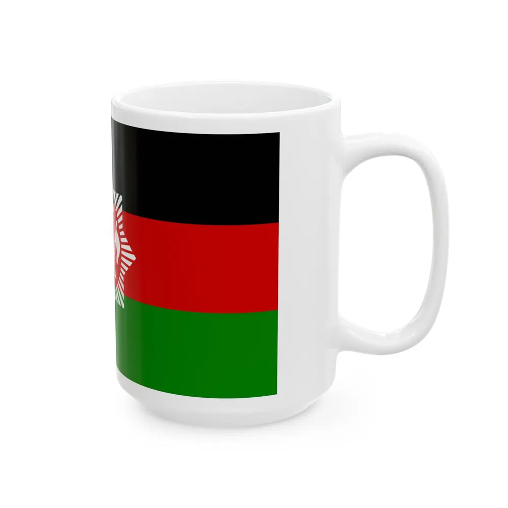 Flag of Afghanistan 1928 - White Coffee Mug-Go Mug Yourself