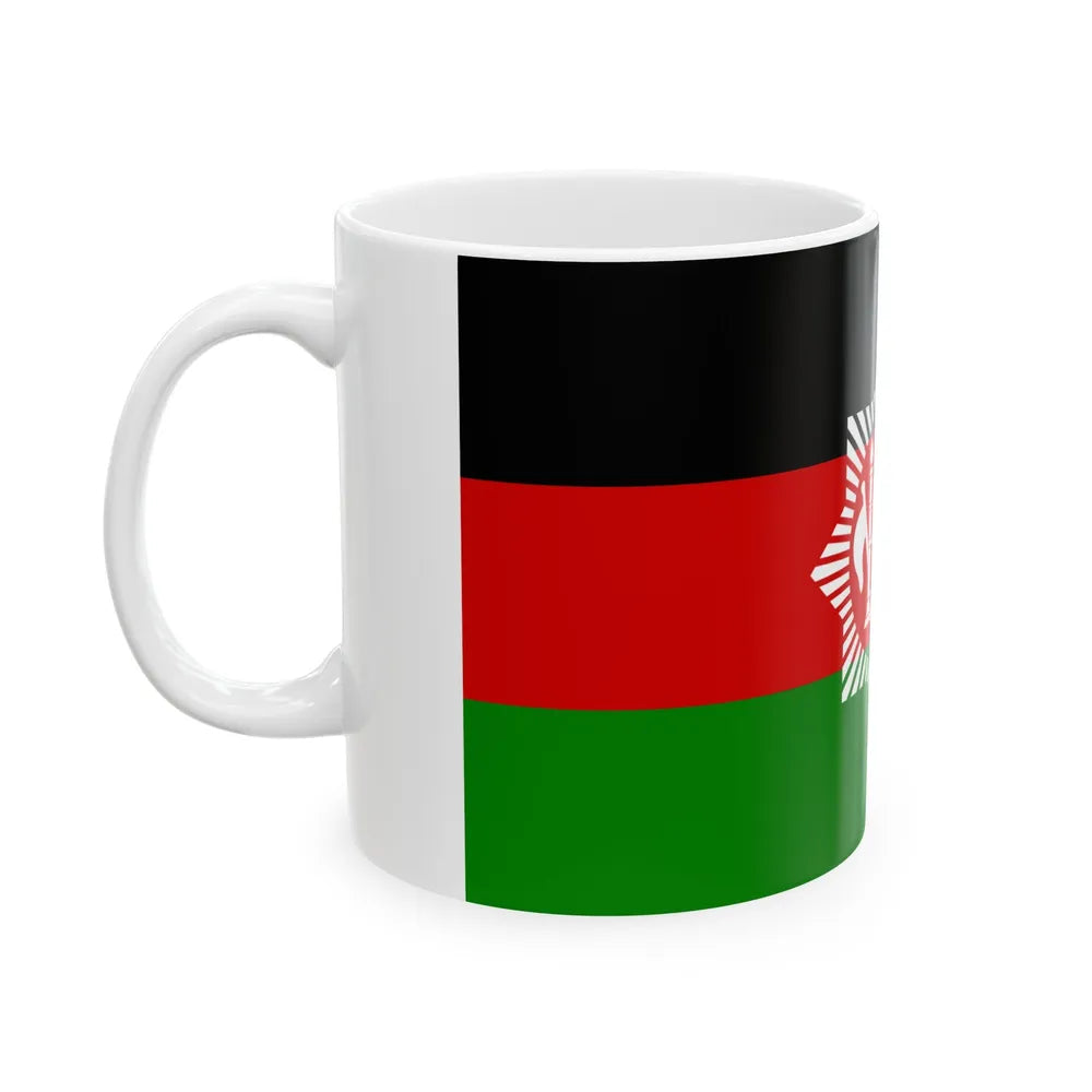 Flag of Afghanistan 1928 - White Coffee Mug-Go Mug Yourself