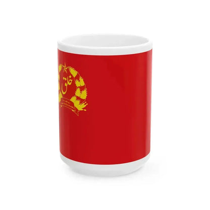 Flag of Afghanistan 1978-1980 3-2 (Afghanistan) White Coffee Mug 15oz - Go Mug Yourself