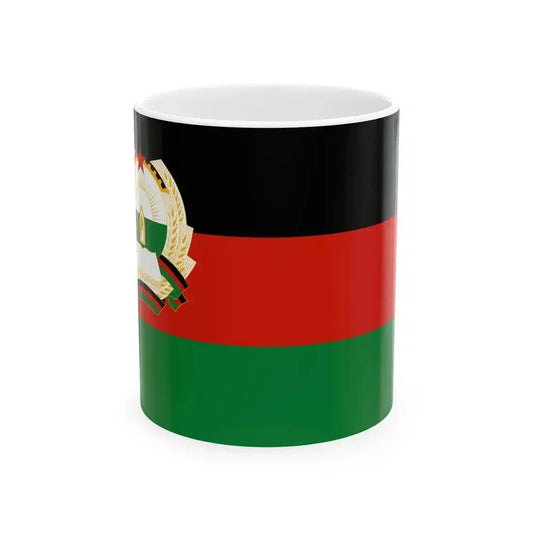 Flag of Afghanistan 1980-1987 (Afghanistan) White Coffee Mug 11oz - Go Mug Yourself