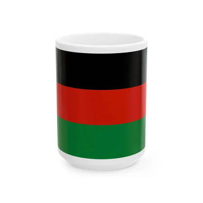 Flag of Afghanistan 1980-1992 Without Emblem (Afghanistan) White Coffee Mug 15oz - Go Mug Yourself