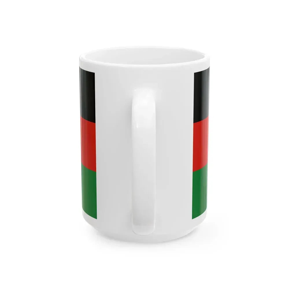 Flag of Afghanistan 1980-1992 Without Emblem (Afghanistan) White Coffee Mug - Go Mug Yourself