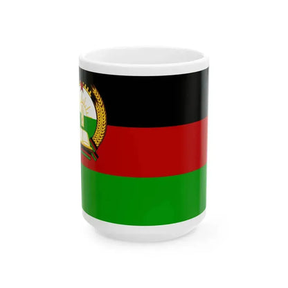 Flag of Afghanistan 1980 (Afghanistan) White Coffee Mug 15oz - Go Mug Yourself