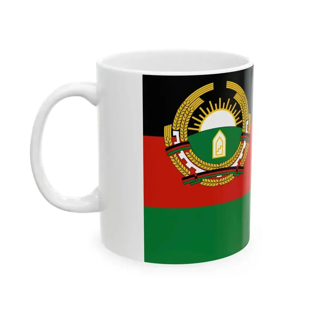 Flag of Afghanistan 1987-1992 3-2 (Afghanistan) White Coffee Mug - Go Mug Yourself