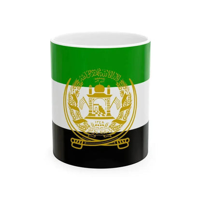 Flag of Afghanistan 1992-2001 3-2 (Afghanistan) White Coffee Mug 11oz - Go Mug Yourself