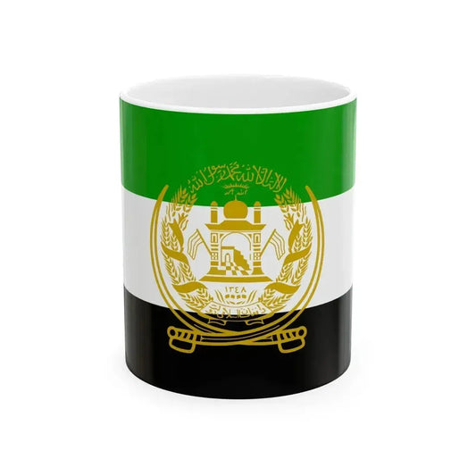Flag of Afghanistan 1992-2001 3-2 (Afghanistan) White Coffee Mug 11oz - Go Mug Yourself