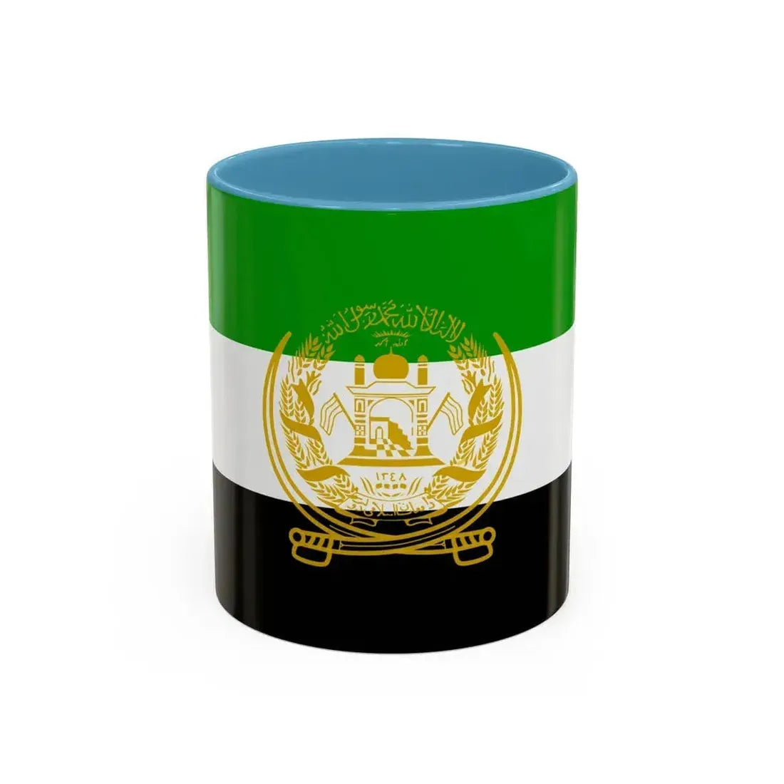 Flag of Afghanistan 1992 to 2001 - Accent Coffee Mug 11oz Light Blue - Go Mug Yourself