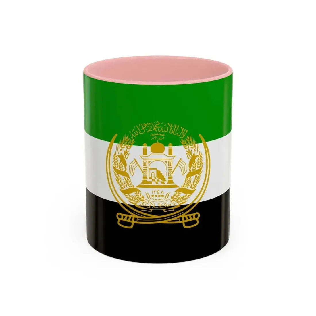 Flag of Afghanistan 1992 to 2001 - Accent Coffee Mug 11oz Pink - Go Mug Yourself