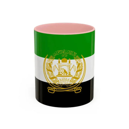 Flag of Afghanistan 1992 to 2001 - Accent Coffee Mug 11oz Pink - Go Mug Yourself