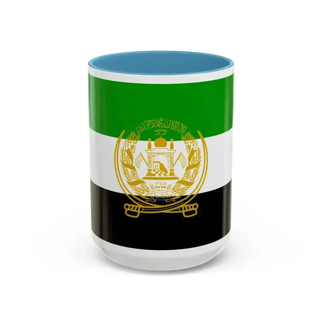 Flag of Afghanistan 1992 to 2001 - Accent Coffee Mug 15oz Light Blue - Go Mug Yourself
