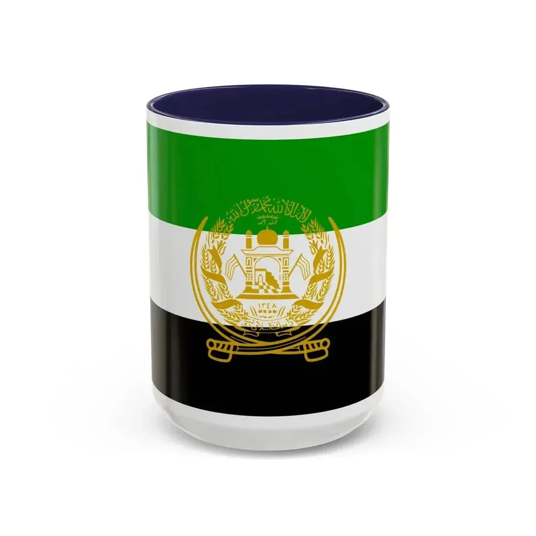 Flag of Afghanistan 1992 to 2001 - Accent Coffee Mug 15oz Navy - Go Mug Yourself