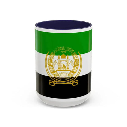 Flag of Afghanistan 1992 to 2001 - Accent Coffee Mug 15oz Navy - Go Mug Yourself