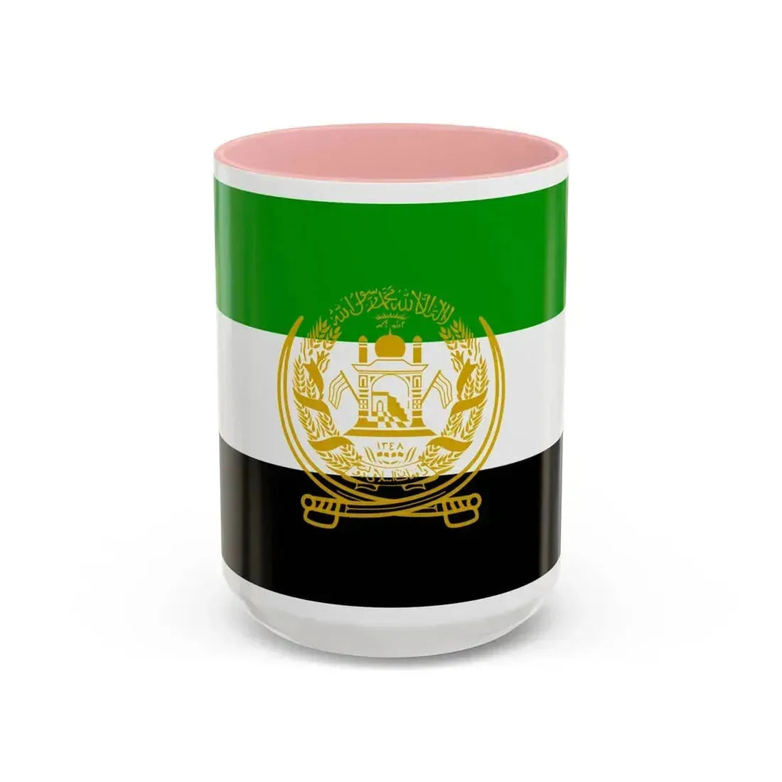 Flag of Afghanistan 1992 to 2001 - Accent Coffee Mug 15oz Pink - Go Mug Yourself