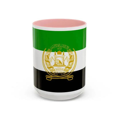 Flag of Afghanistan 1992 to 2001 - Accent Coffee Mug 15oz Pink - Go Mug Yourself