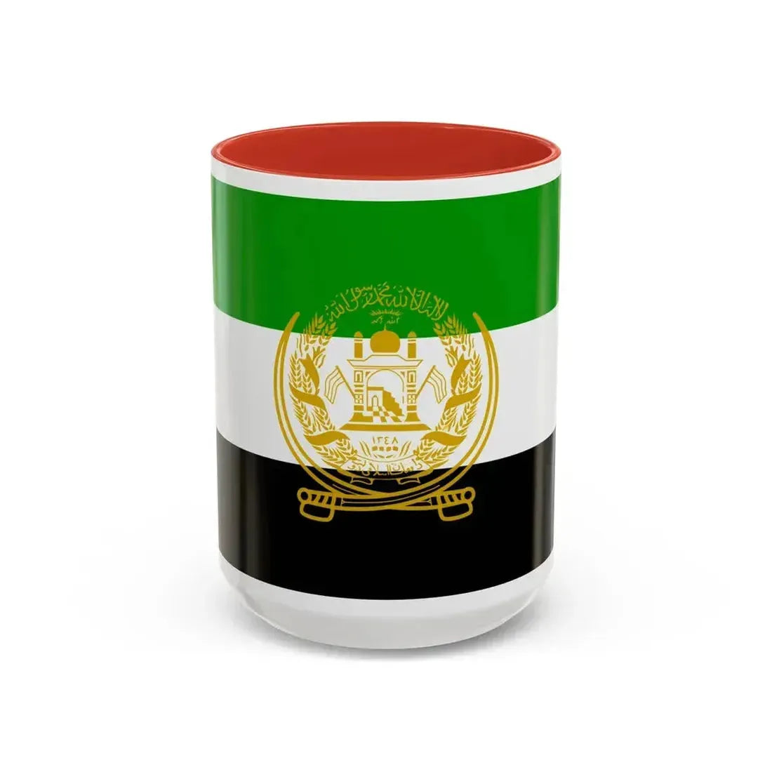 Flag of Afghanistan 1992 to 2001 - Accent Coffee Mug 15oz Red - Go Mug Yourself