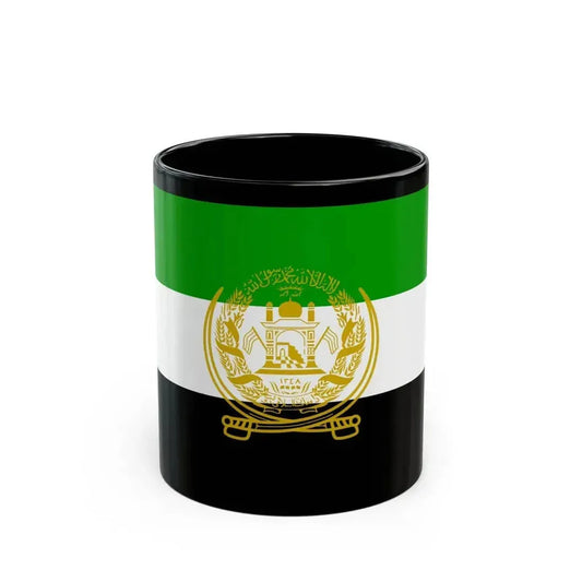Flag of Afghanistan 1992 to 2001 - Black Coffee Mug 11oz - Go Mug Yourself
