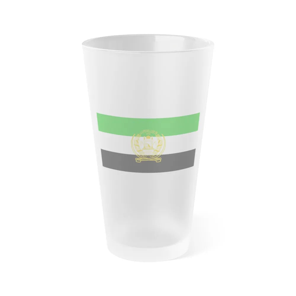 Flag of Afghanistan 1992 to 2001 - Frosted Pint Glass 16oz-16oz-Frosted-Go Mug Yourself