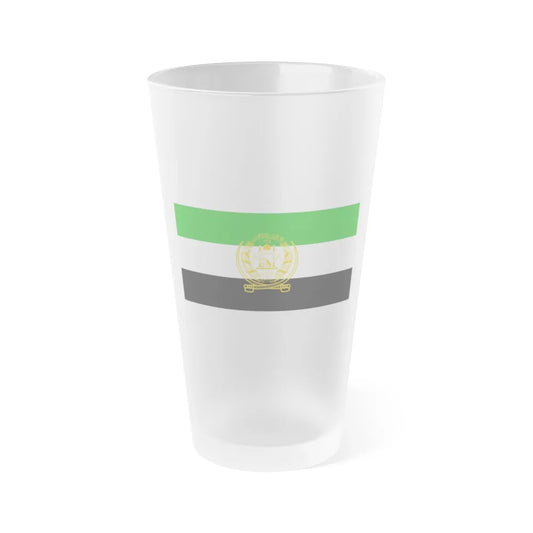 Flag of Afghanistan 1992 to 2001 - Frosted Pint Glass 16oz-16oz-Frosted-Go Mug Yourself