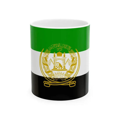 Flag of Afghanistan 1992 to 2001 - White Coffee Mug 11oz - Go Mug Yourself