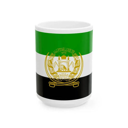 Flag of Afghanistan 1992 to 2001 - White Coffee Mug 15oz - Go Mug Yourself