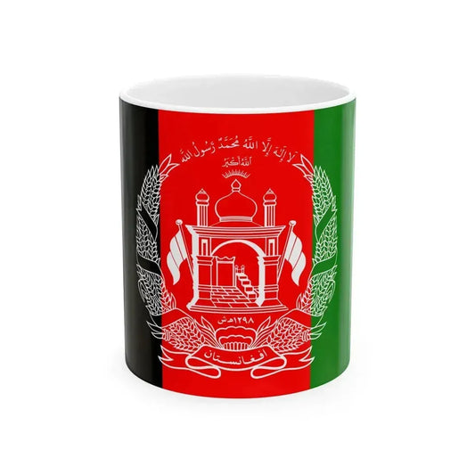 Flag of Afghanistan 2 (Afghanistan) White Coffee Mug 11oz - Go Mug Yourself
