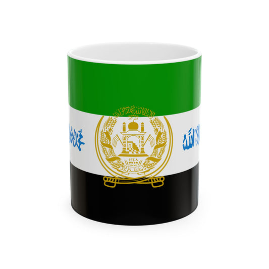 Flag of Afghanistan 2001-2002 3-2 (Afghanistan) White Coffee Mug-11oz-Go Mug Yourself