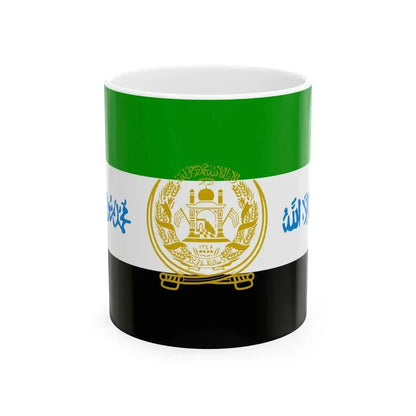 Flag of Afghanistan 2001-2002 3-2 (Afghanistan) White Coffee Mug 11oz - Go Mug Yourself