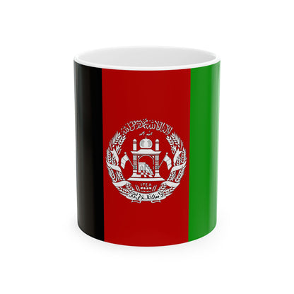 Flag of Afghanistan 2002-2004 3-2 (Afghanistan) White Coffee Mug-11oz-Go Mug Yourself
