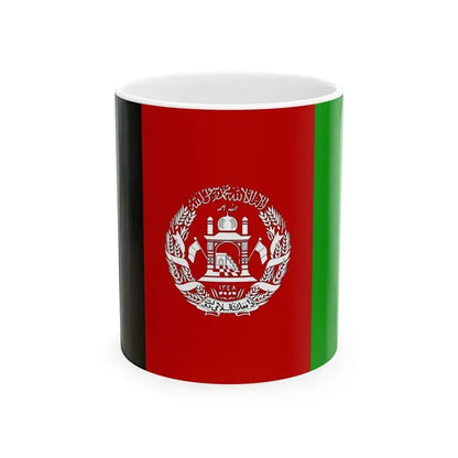 Flag of Afghanistan 2002-2004 (Afghanistan) White Coffee Mug 11oz - Go Mug Yourself