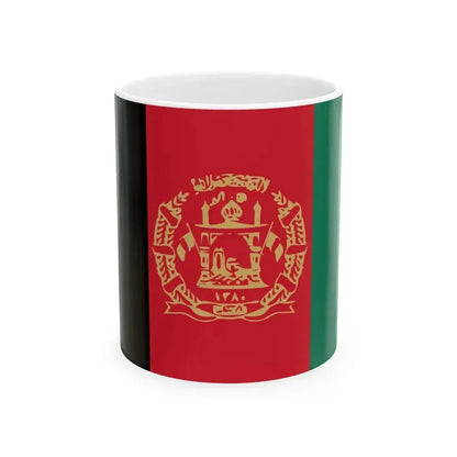 Flag of Afghanistan 2002-2004 Variant (Afghanistan) White Coffee Mug 11oz - Go Mug Yourself