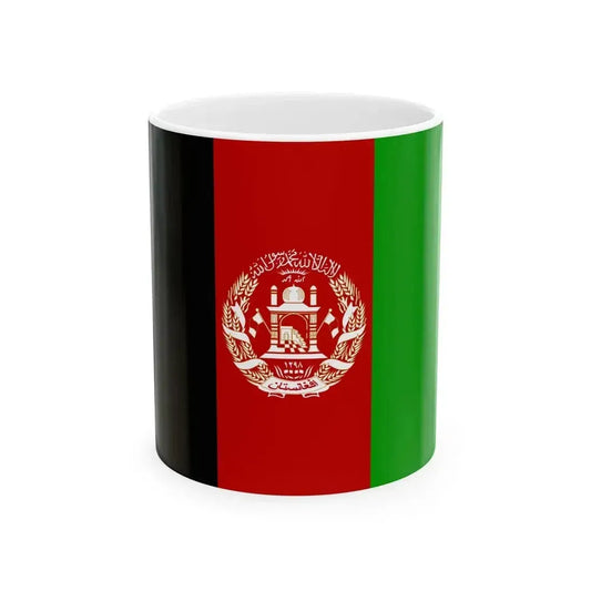 Flag of Afghanistan 2004-2021 unofficial variation (Afghanistan) White Coffee Mug 11oz - Go Mug Yourself