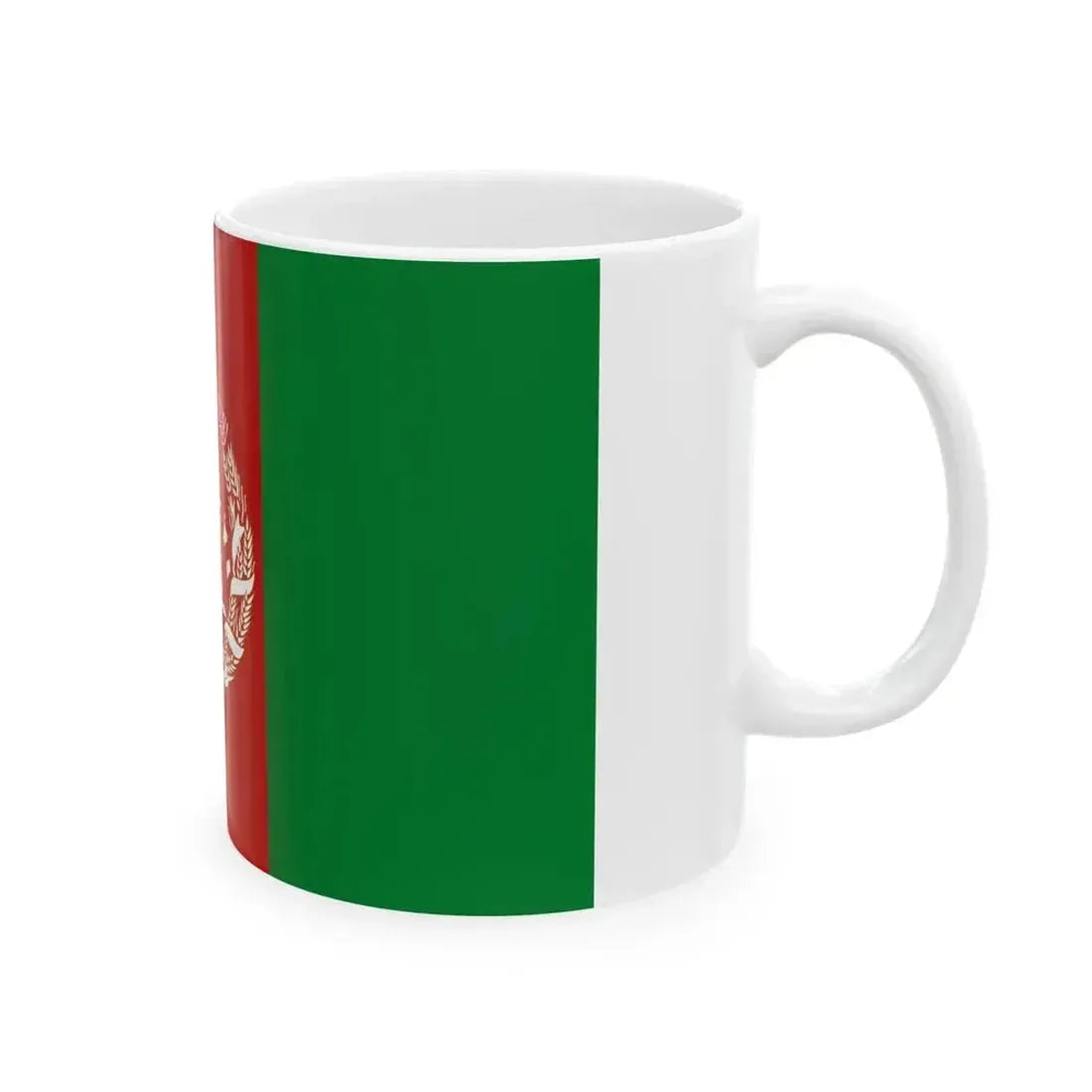 Flag of Afghanistan 2004-2021 variant (Afghanistan) White Coffee Mug - Go Mug Yourself