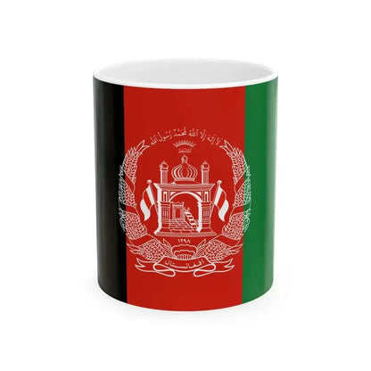 Flag of Afghanistan 2013-2021.svg alternative version (Afghanistan) White Coffee Mug 11oz - Go Mug Yourself