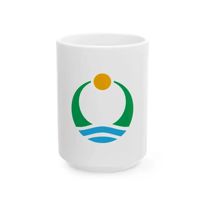 Flag of Aga Niigata (Japan) White Coffee Mug 15oz - Go Mug Yourself