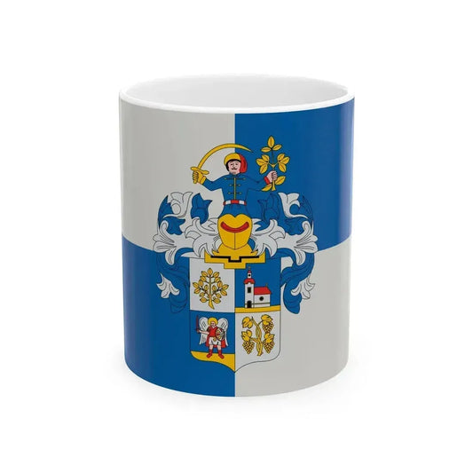 Flag of Agasegyhaza ceremonial (Hungary) White Coffee Mug 11oz - Go Mug Yourself