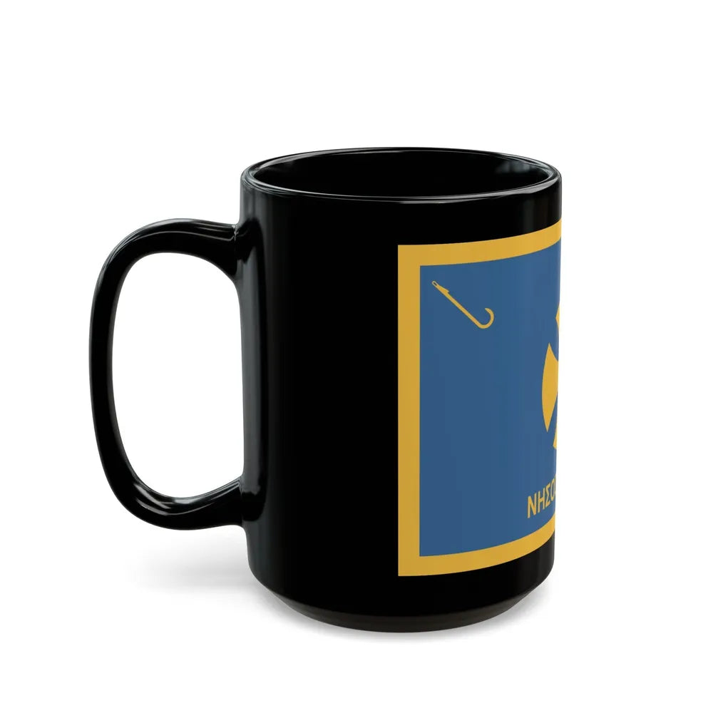 Flag of Agistri Island Greece - Black Coffee Mug-Go Mug Yourself