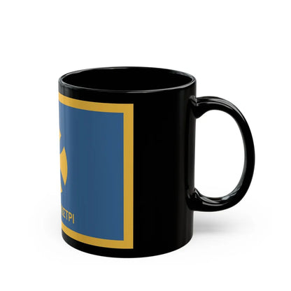 Flag of Agistri Island Greece - Black Coffee Mug-Go Mug Yourself