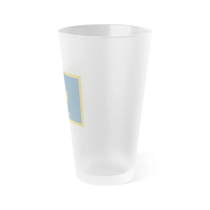 Flag of Agistri Island Greece - Frosted Pint Glass 16oz-Go Mug Yourself