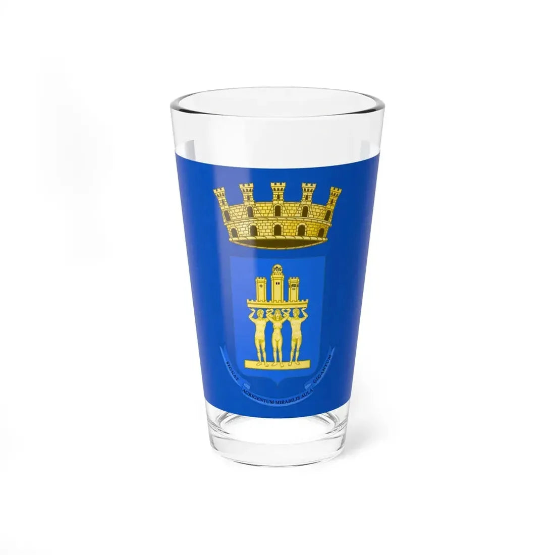 Flag of Agrigento (Italy) Pint Glass 16oz 16oz - Go Mug Yourself