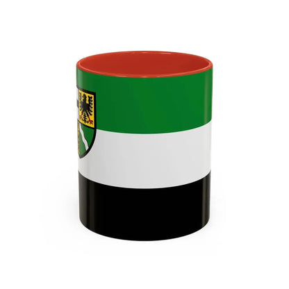 Flag of Ahrweiler Germany - Accent Coffee Mug 11oz Red - Go Mug Yourself