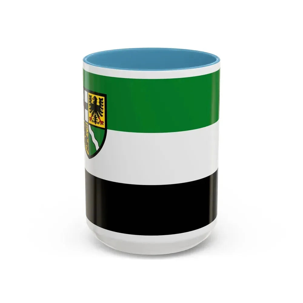 Flag of Ahrweiler Germany - Accent Coffee Mug 15oz Light Blue - Go Mug Yourself