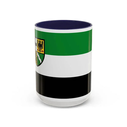 Flag of Ahrweiler Germany - Accent Coffee Mug 15oz Navy - Go Mug Yourself
