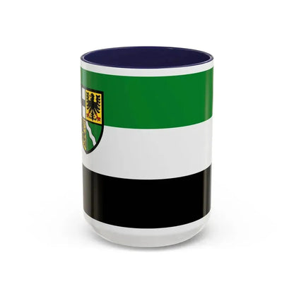 Flag of Ahrweiler Germany - Accent Coffee Mug 15oz Navy - Go Mug Yourself