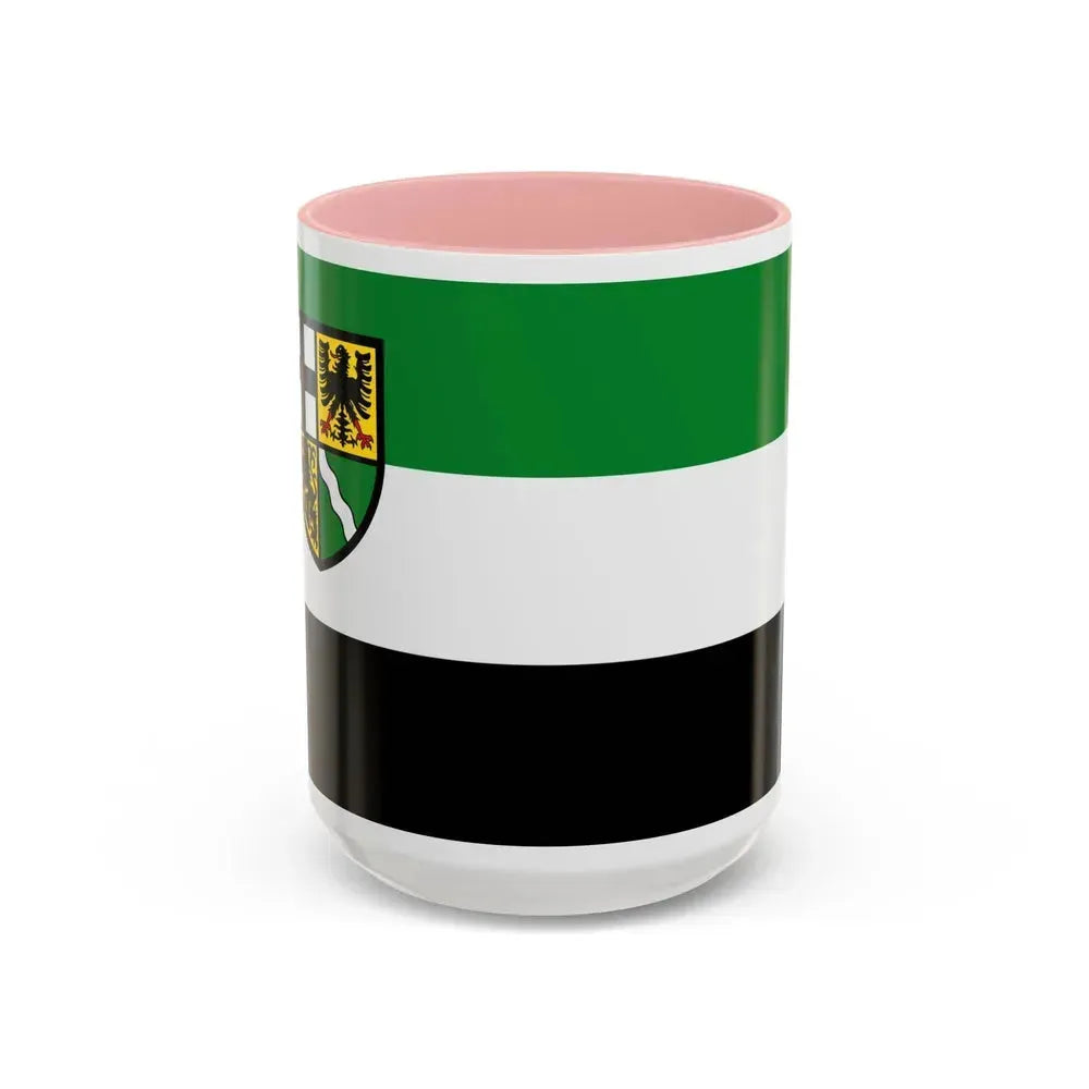 Flag of Ahrweiler Germany - Accent Coffee Mug 15oz Pink - Go Mug Yourself