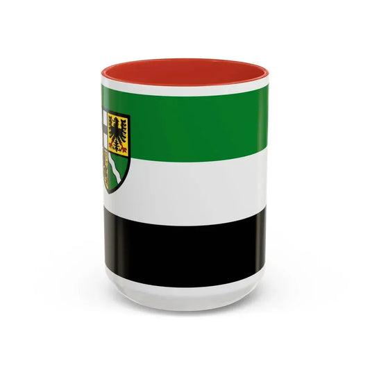 Flag of Ahrweiler Germany - Accent Coffee Mug 15oz Red - Go Mug Yourself