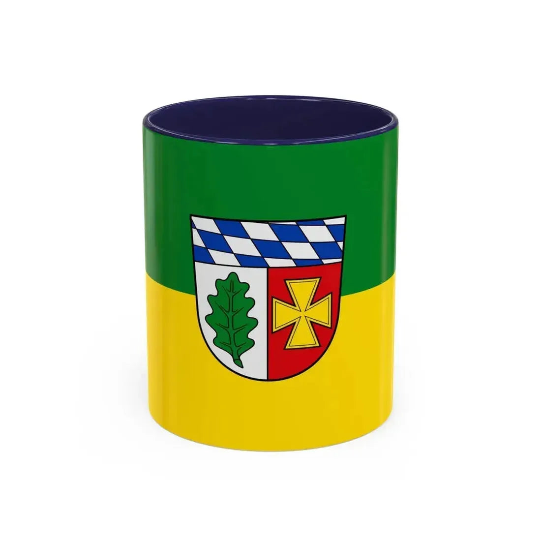 Flag of Aichach Friedberg Germany - Accent Coffee Mug 11oz Navy - Go Mug Yourself