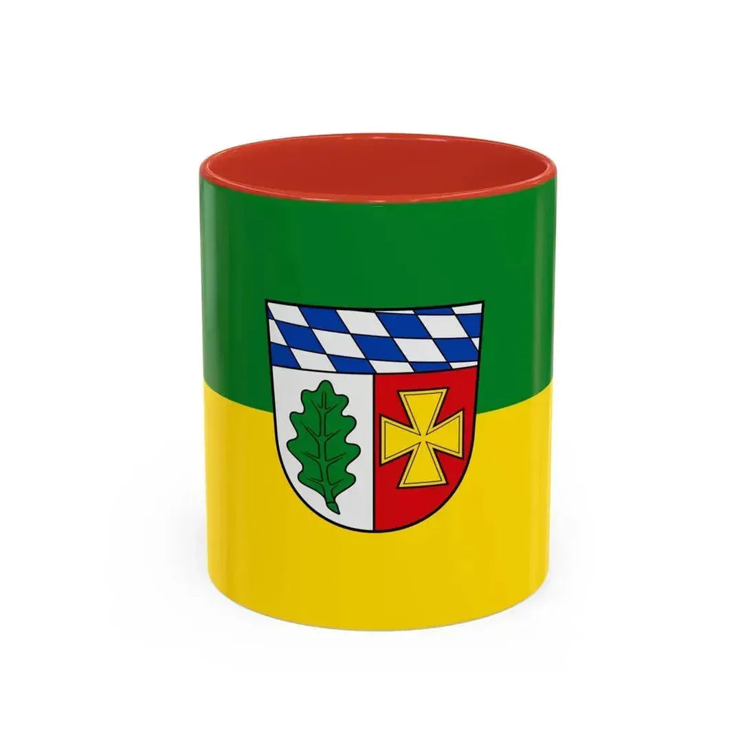 Flag of Aichach Friedberg Germany - Accent Coffee Mug 11oz Red - Go Mug Yourself