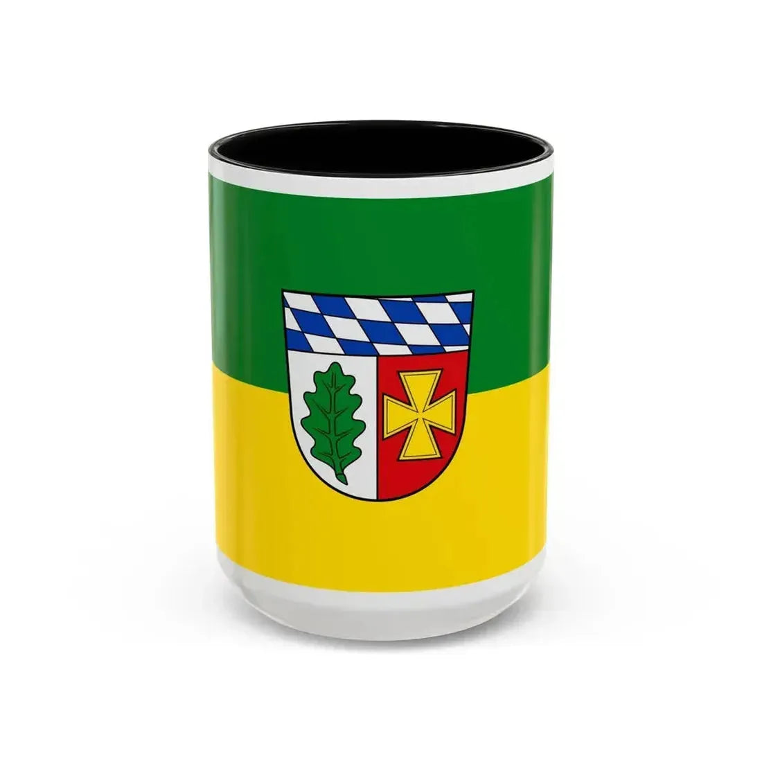 Flag of Aichach Friedberg Germany - Accent Coffee Mug 15oz Black - Go Mug Yourself